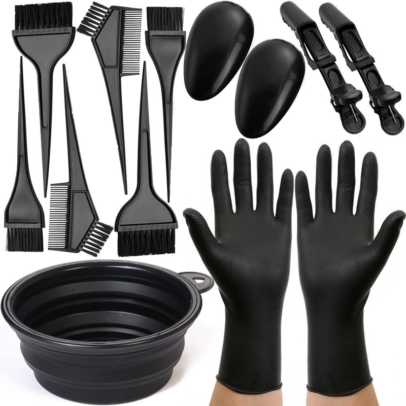 Hair Dye Color Brush and Bowl Set 8 Pcs Tool Mixing Bowl Kit Tint Comb Coloring