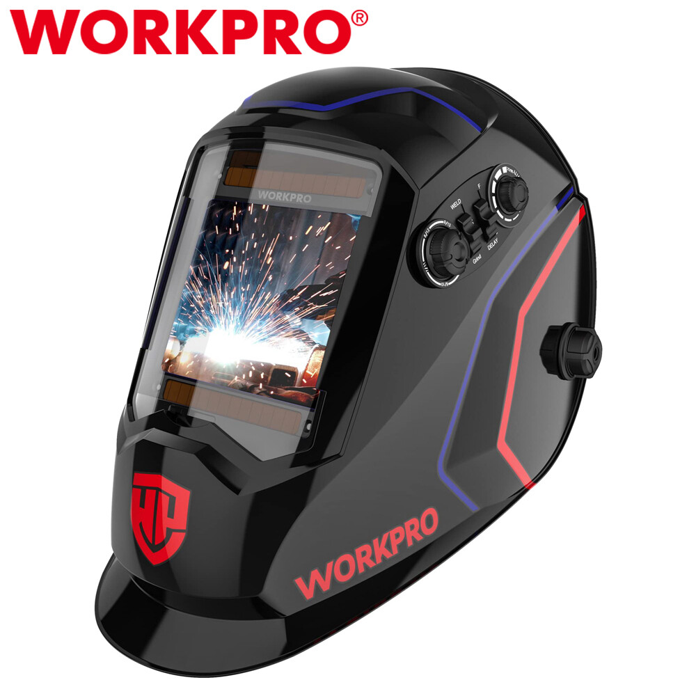 WORKPRO Welding Helmet Shield Large Viewing Welding Mask Hood 4Arc Sensor Welder