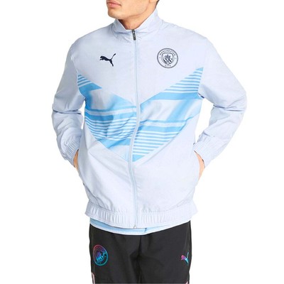 Мужская синяя повседневная спортивная верхняя одежда Puma Mcfc Prematch Full Zip 765180-01