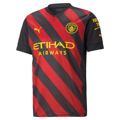 Puma Mcfc Away 2223 Реплика V-образным вырезом с коротким рукавом Футболка мужская черная 765722