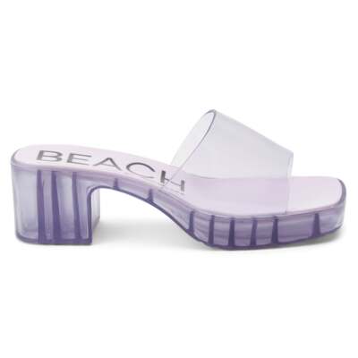 

BEACH by Matisse Wade Туфли на каблуках Clear Jelly Womens Clear, Purple Casual Sanda, BEACH by Matisse Wade Block Heels Clear Jelly