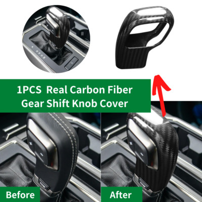 For Ford F150 Raptor 2017-2018 Real Carbon Fiber Gear Shift Knob Cover DecorTrim