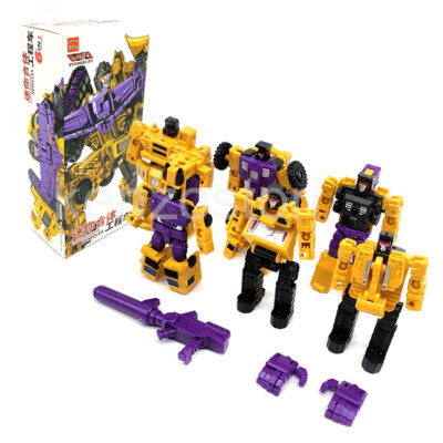 Engineering Truck Excavator 6 In 1 Combiner Robot Action Figure 8'' Toys Gift