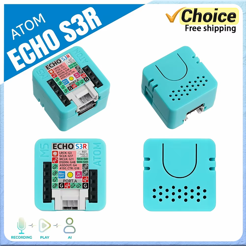 Atom EchoS3R programmable IoT voice interaction controller for AI voice assistan
