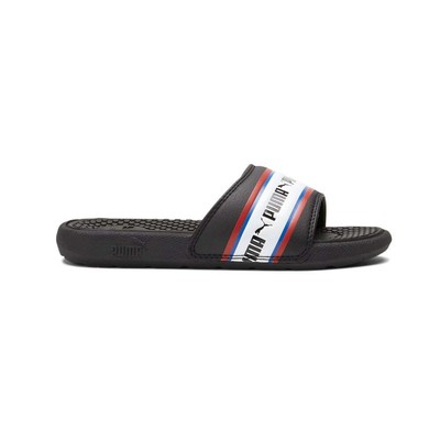 

Черные повседневные сандалии для мальчиков Puma Cool Cat Stripe Repeat Slides 38591503, Черный, Puma Cool Cat Stripe Repeat Slides