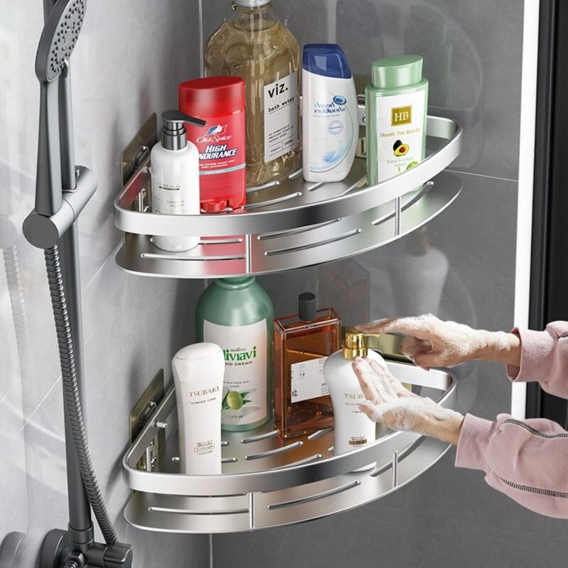 Aluminum Shower Storage Rack Holder Shampoo Storage Rack Holders  Kitchen