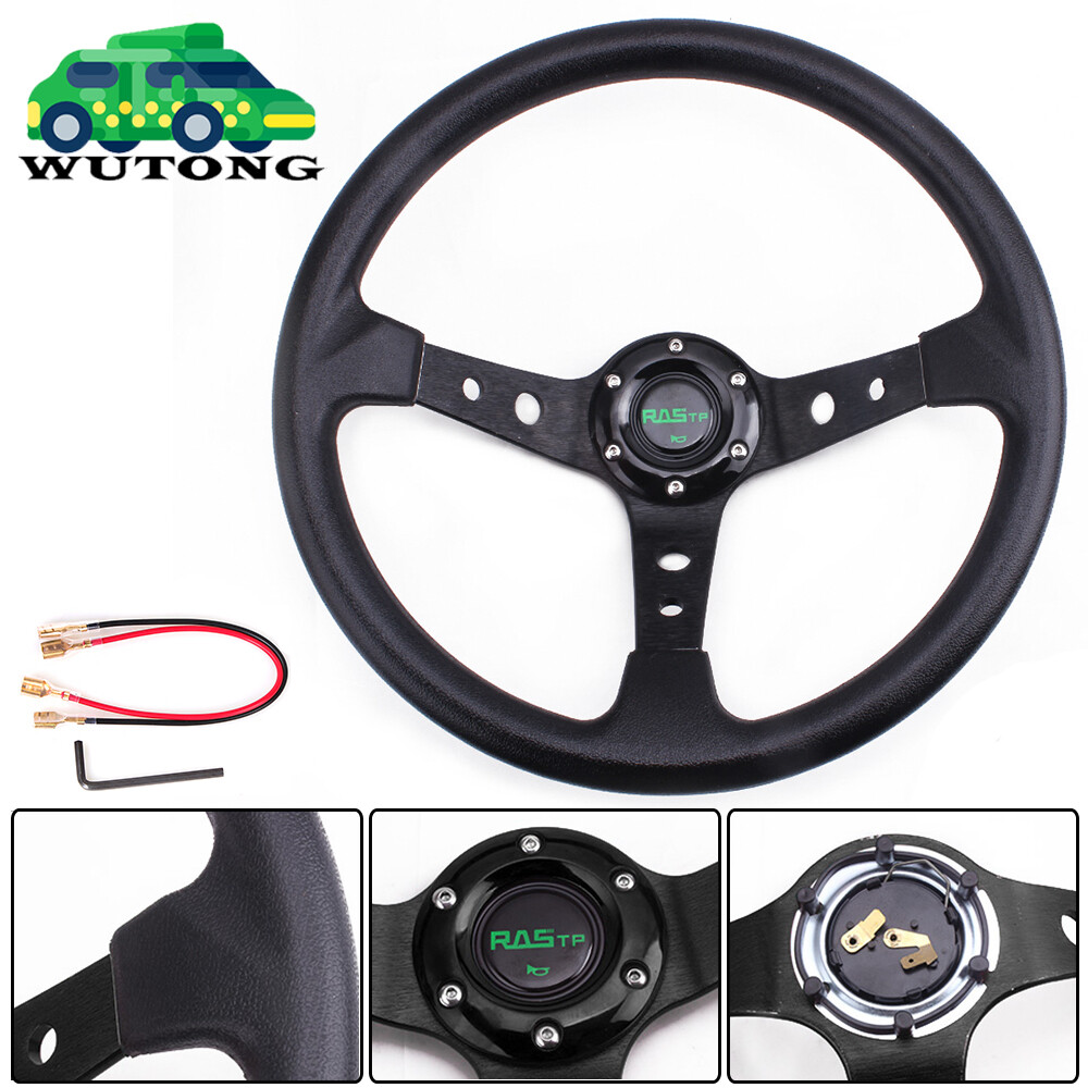 Black Universal Golf Cart Steering Wheel For EZGO TXT RXV Club Car and Yamaha