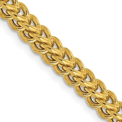 Pre-owned Skyjewelers Real 14k Yellow Gold 3.7mm Franco Chain; 20 Inch; Lobster (fancy) Clasp