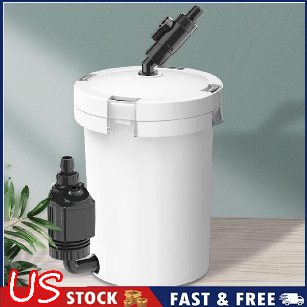 Aquarium Filter Bucket Fish Tank Quiet External Canister w/ Sponge (HW-602)
