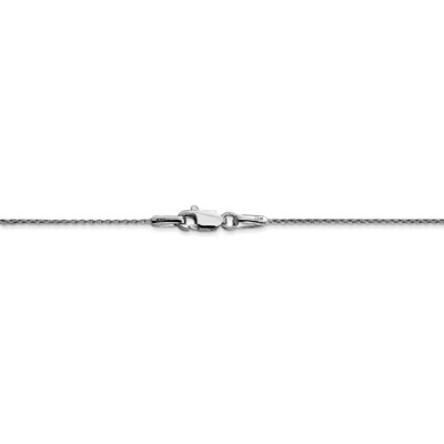 Pre-owned Superdealsforeverything Real 14kt White Gold 18 Inch .7mm Round Parisian Wheat With Lobster Clasp Chain
