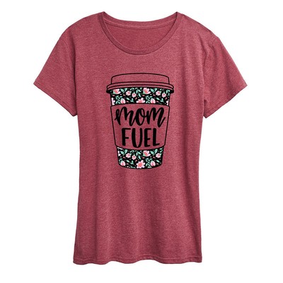 

Женская футболка для мам с мгновенными сообщениями Fuel Fuel, Heather/rose