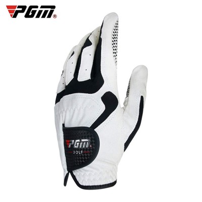 PGM Golf Left Hand Microfiber Cloth Anti-Slip Single Gloves for Men (Color:White