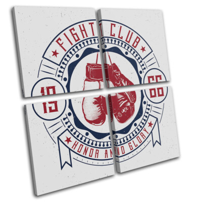 Boxing Club Retro Vintage Sports MULTI TOILE murale ART Photo Print
