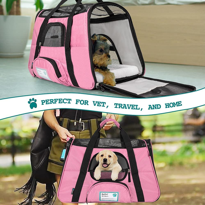 Airline Approved Pet Carrier for Cat, Soft Sided Dog Carrier for Small Dogs, Cat