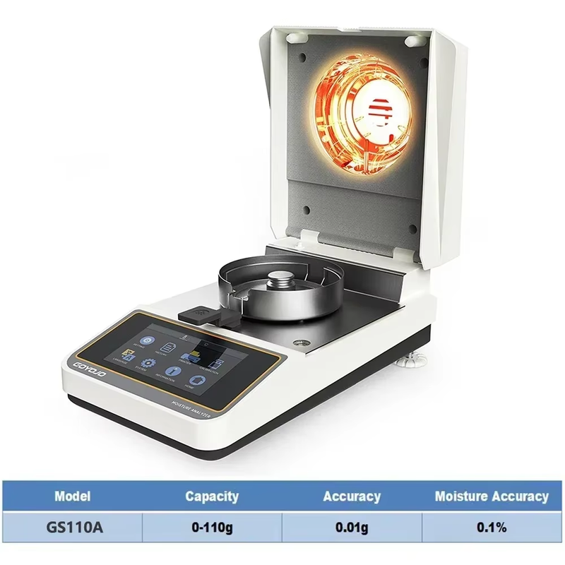 110g/0.005g 110g/0.001g Automatic Halogen Heating Moisture Meter Analyzer Tester