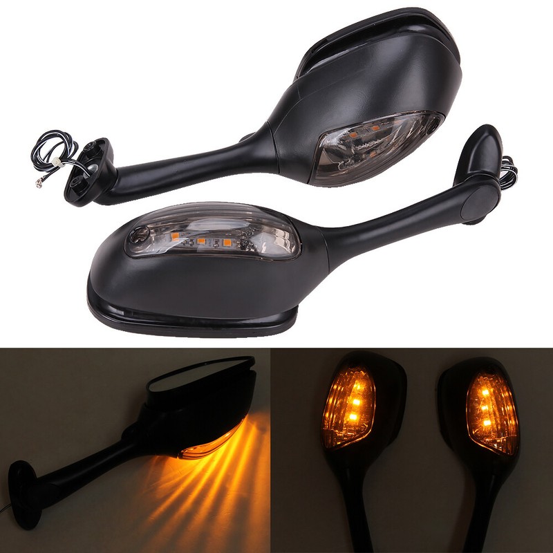 Para SUZUKI GSXR 600 750 1000 2006-2010 K6 K7 K8 SV650 650S pejos retrovisor lateral de motocicleta con luz LED de intermitente - AliExprs 201355758