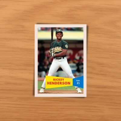 RICKEY HENDERSON A'S Anselmo Azcano Legacy Art Series Card #57KHRA