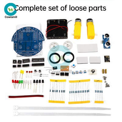 DIY Ultrasonic Obstacle Avoidance Tracking Car Robot Kits 51 Microcontroller USA