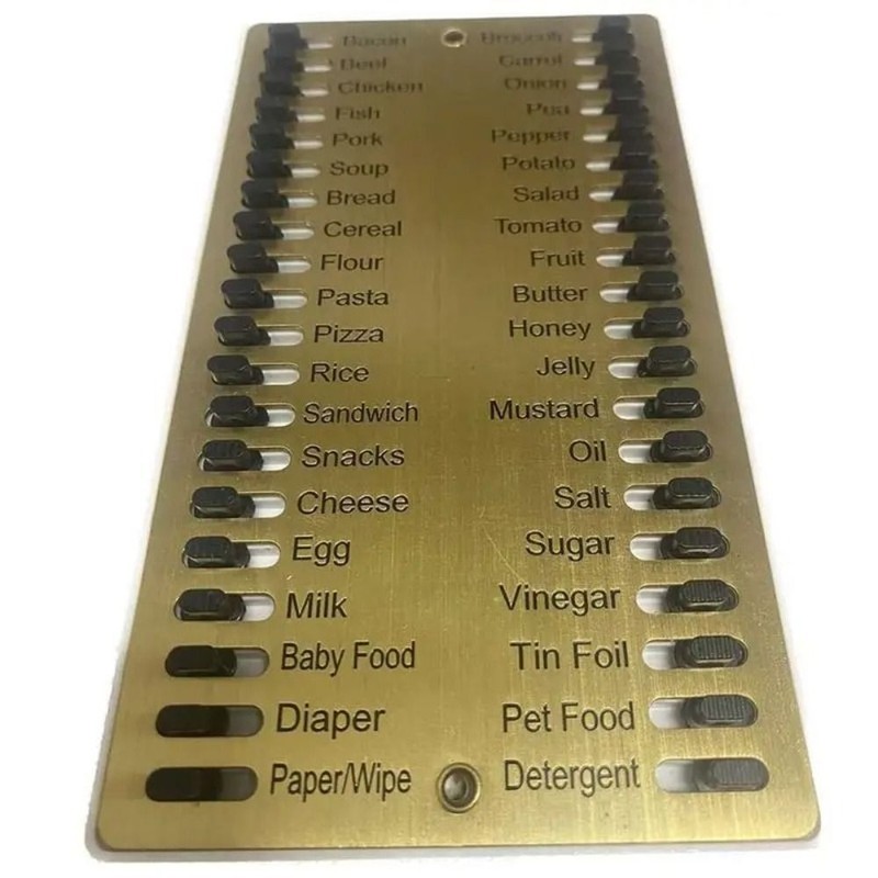 Home Supplies Shopping List Memory Reminder Board Metal Grocery List