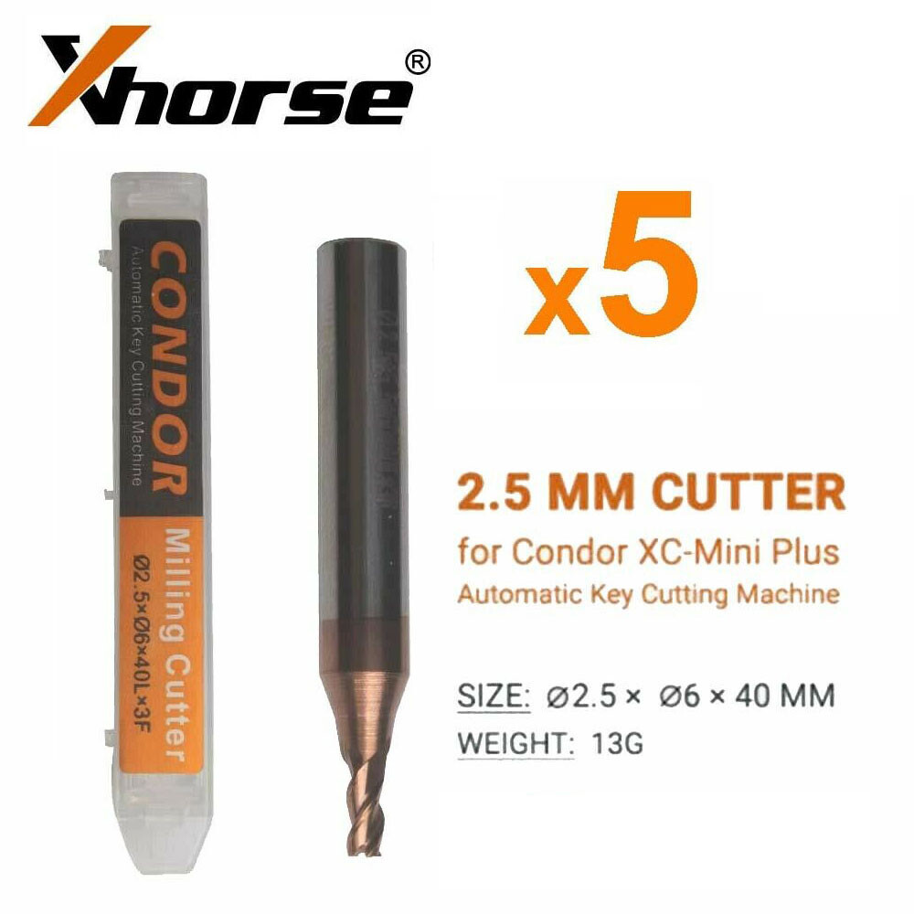 5pcs X 2.5mm Milling Cutter Work For Condor Xc002&dolphin Xp005/xp