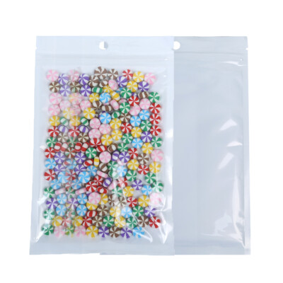 100pcs 14x20cm Food Safe QuickQlick  Flat Bag with Clear Window and Tear Notch