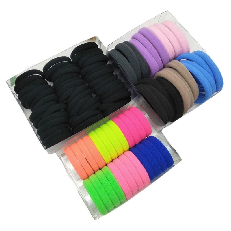 24pcs Stretch Hair Ties Bands Rope Ponytail Holders Thick Heavy