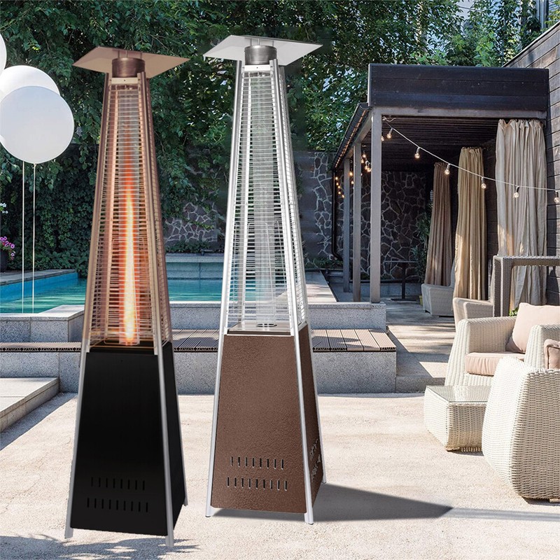 Patio Heater 42,000 BTU Pyramid Flame Outdoor Gas Propane Heater With Wheel US