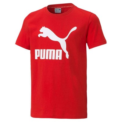 

Футболка с короткими рукавами и круглым вырезом с логотипом Puma Classics, повседневный топ для мальчиков, размер, Красный, Puma Classics Logo Crew Neck Short Sleeve T-Shirt Youth