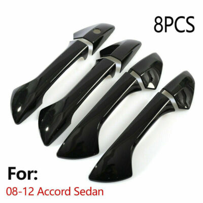 For HONDA Accord Sedan 2008-2012 Gloss Black Side Door Handle Cover Trim