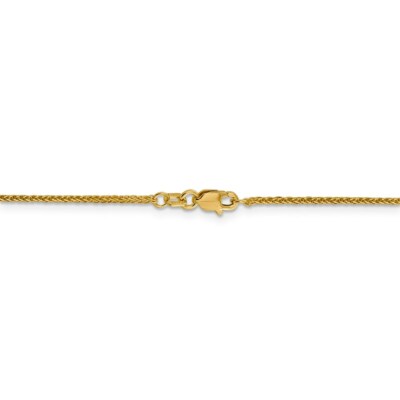 Pre-owned Superdealsforeverything Real 14kt Yellow Gold 1mm Diamond Cut Quadra Wheat Chain; 20 Inch; Lobster Clasp