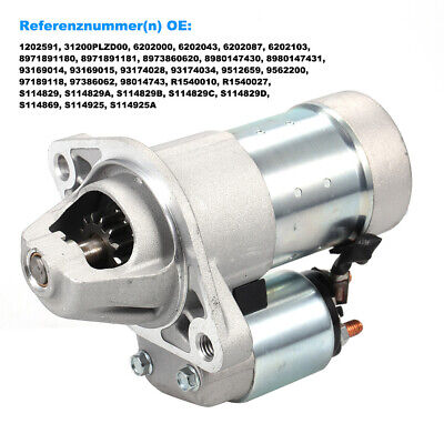Anlasser Starter für Opel Astra G 00-04 Astra H Astra J Combo Corsa C 1202591 DE