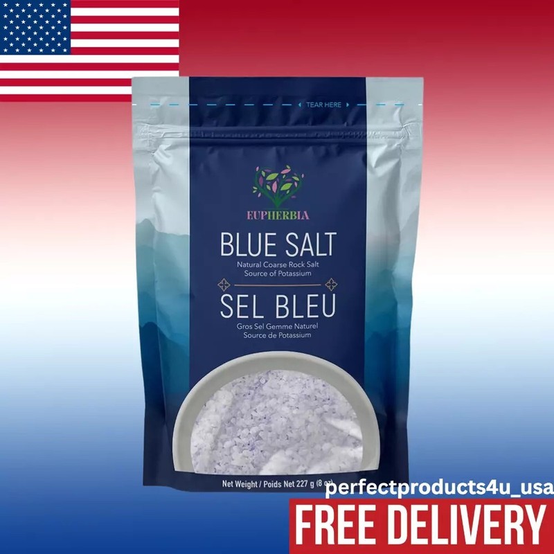 Blue Salt, Coarse, Rare Mineral Salt, High Potassium, Lower Sodium,