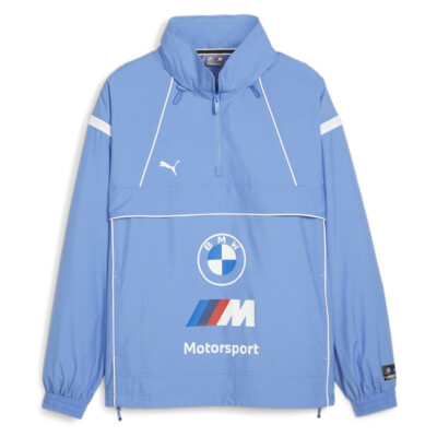 Puma Bmw Mms Race Full Zip Jacket Mens Blue Casual Athletic Outerwear 62519205