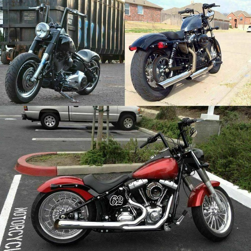 ZBars 1" Handlebars 8" Rise For Harley Sportster FXST FXR Dyna Softail