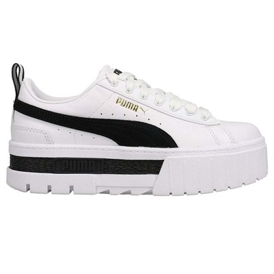 

Puma Mayze Leather Platform Женские кроссовки Размер 9 M Повседневная обувь 38198301, Белый, Puma Mayze Leather Platform