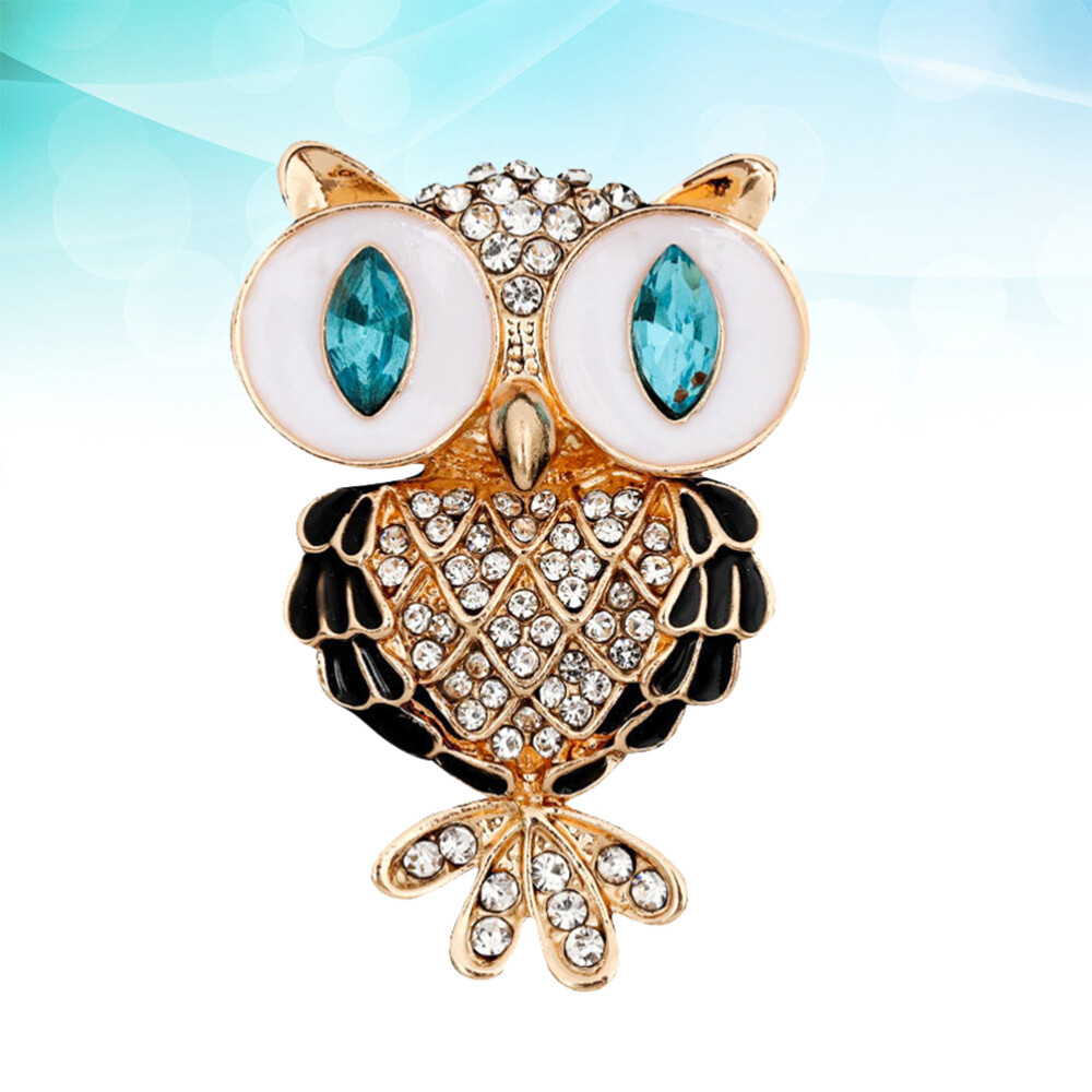 Metal Car Perfume Creative Owl Shape Aromatherapy Colorful Rhinestone