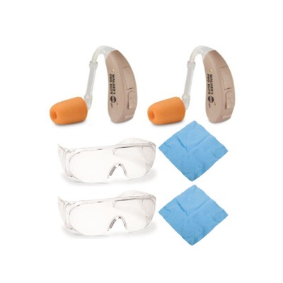 Walker's Game Ear HD Pro Elite Hearing Enhancer (Beige) 2-Pack w OTG Glasses Kit