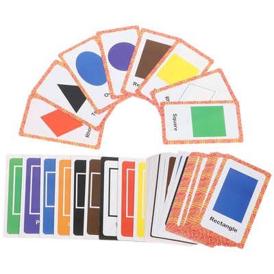 1 Set Toddler Flash Cards Kids Learning Flash Card Color Shape Cognition Cards .