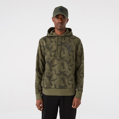 Мужская толстовка с капюшоном цвета хаки New Era Yankees Geo Camo Khaki Sportswear Sweatshirt Hoody