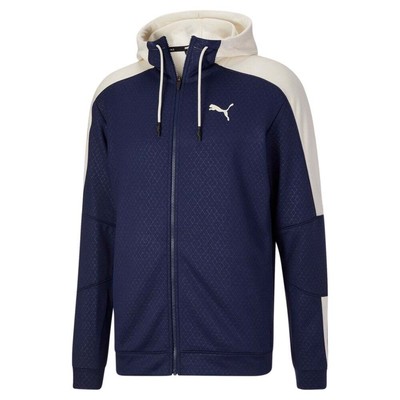 

Puma Train Activate Full Zip Hoodie Мужская синяя повседневная верхняя одежда 521460-90, Синий