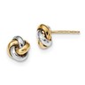 Pre-owned Skyjewelers Real 14kt Two-tone Polished Love Knot Post Earrings