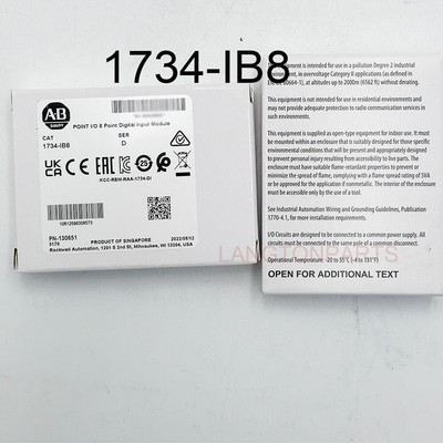 SERA POINT I/O 8Point Digital Input Module Sealed 1734IB8 1734-IB8 Allen-Bradley