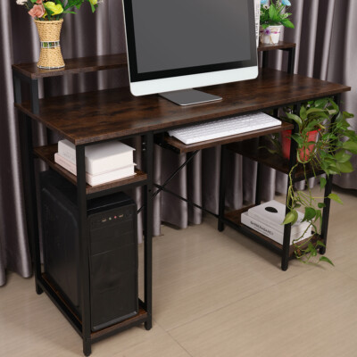 55'' Computer Desk Writing Study Table With Keyboard Tray & Monitor Stand NEW