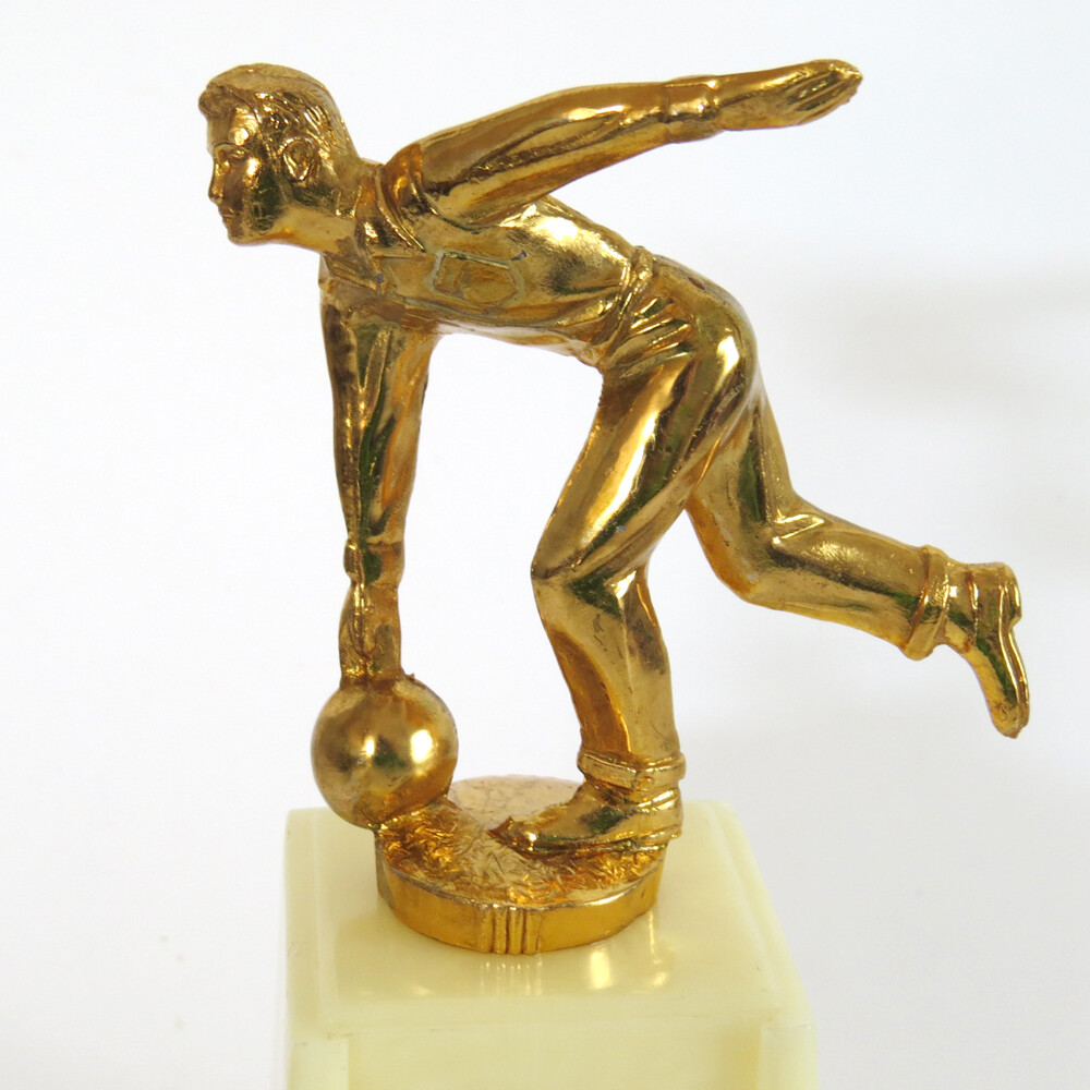 Vintage 50s Plastic Bowling Trophy Teen Boy / Young Jr Mens