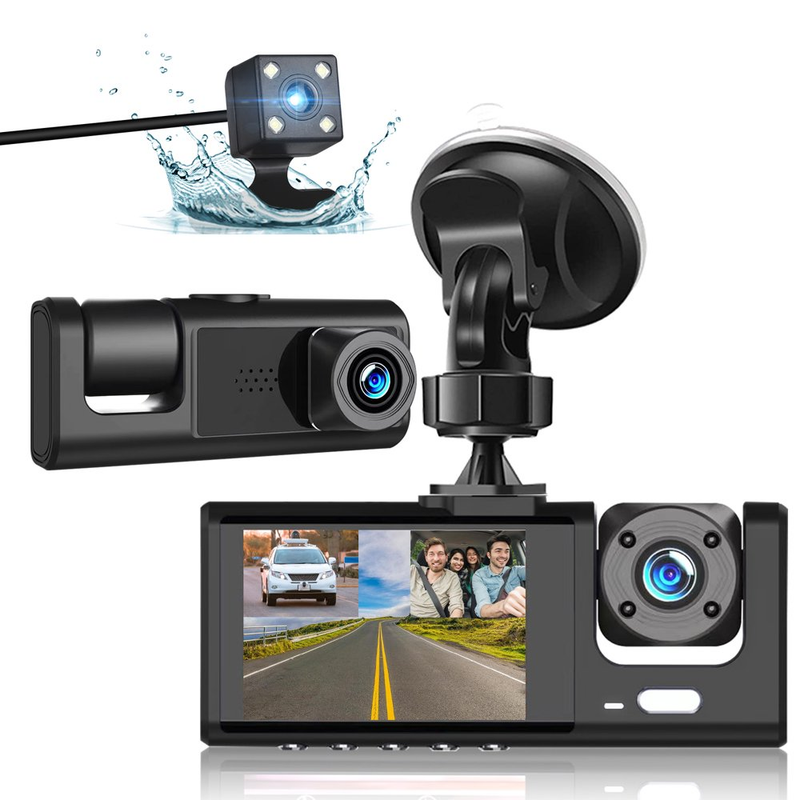 Dash Cam Front and Rear 3 way Dual Dash Camera 1080P Camera 