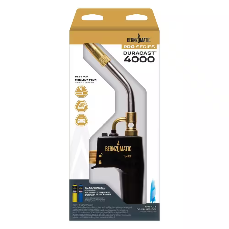 Bernzomatic TS4000 Torch Head MAP Pro Propane Trigger Start Plumbing Torch