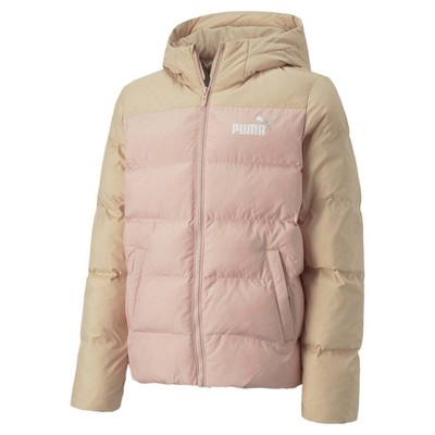 

Puma Colourblock Polyball Hooded Full Zip Jacket Youth Girls Beige Casual Athlet, Бежевый, Puma Colourblock Polyball Hooded Full Zip Jacket Youth