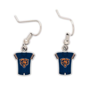 Серьги из джерси Chicago Bears