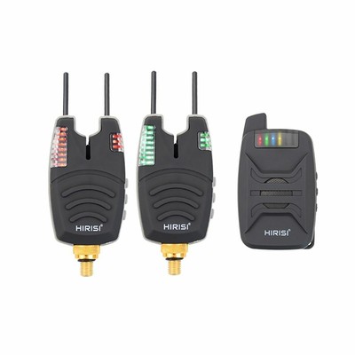 Waterproof Carp Fishing Bite Alarm Set with Snag Ear Bar Wireless Indicator LED