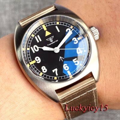 Tandorio 36mm Japan NH35A 200M Waterproof Diving Mens Mechanical Watch Small